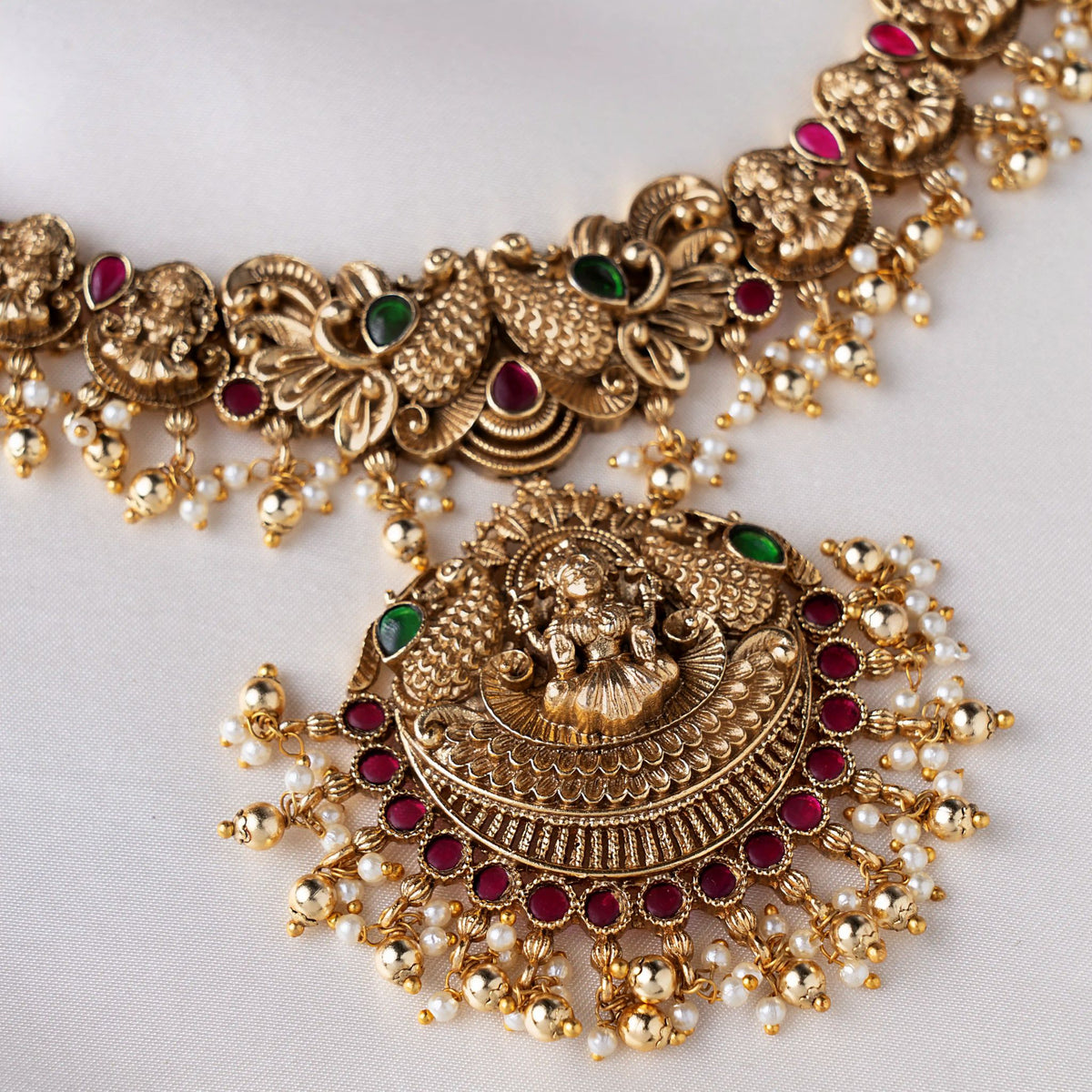 Lakshmi Peacock Grandeur Necklace