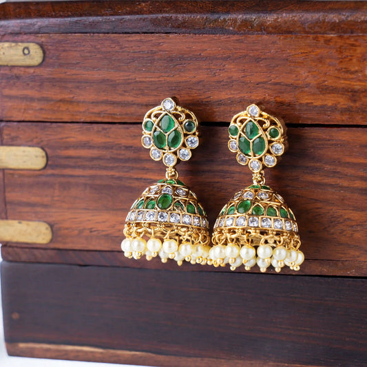 Dual-Layer Green Floral Haaram