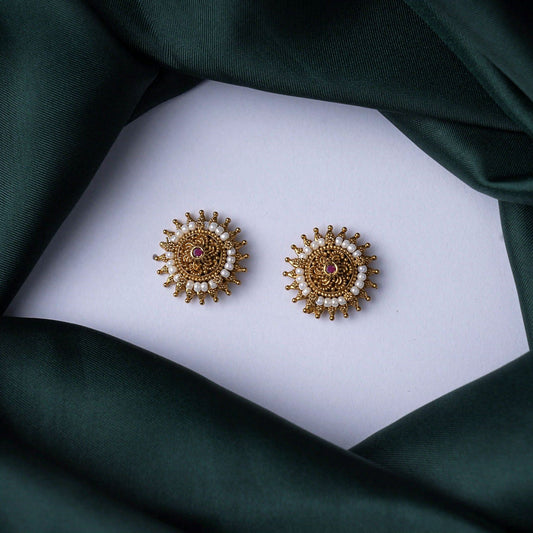 Ruby Floral Radiance Stud