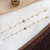 Floral Jadau Pearl Anklets