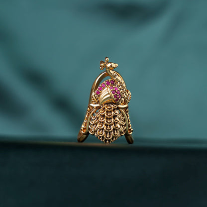 Peacock Vanki Finger Ring