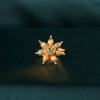 Emerald Floral Finger Ring