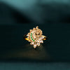 Emerald Peacock Finger Ring