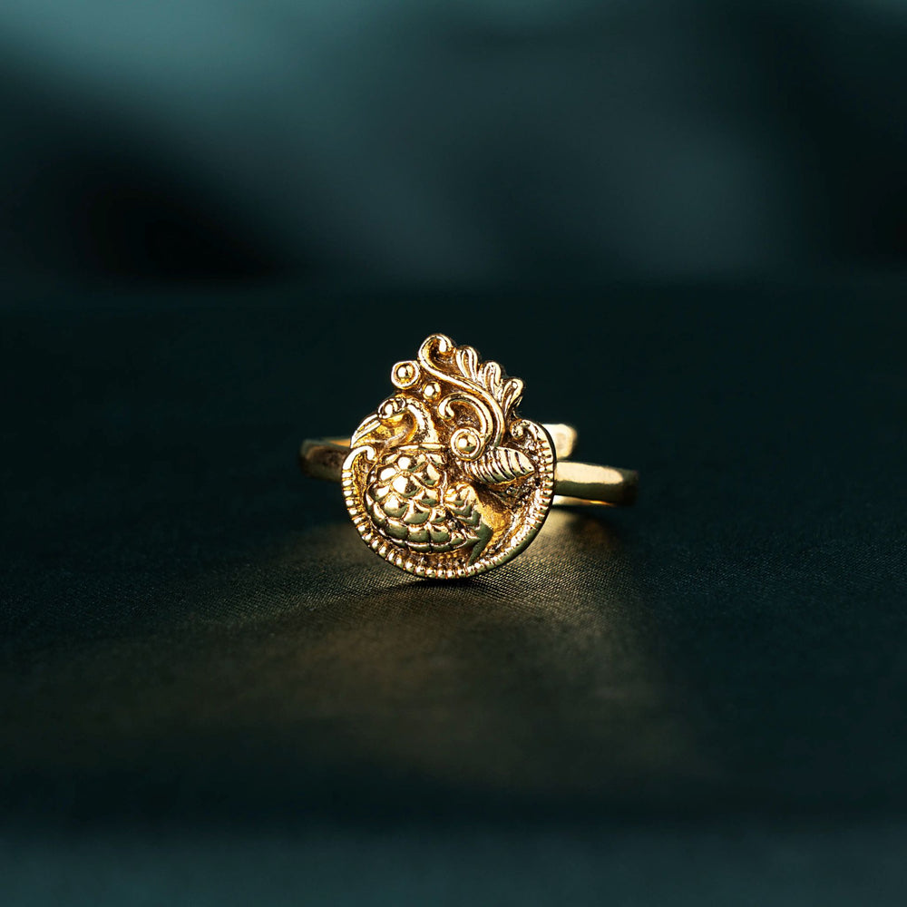 Peacock Charm Finger Ring