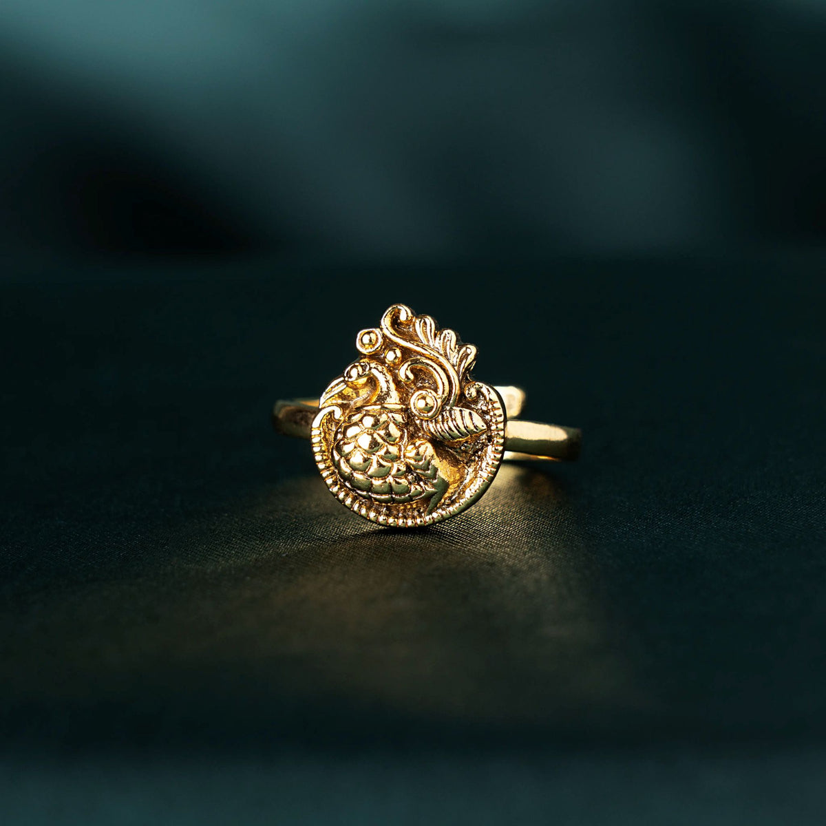 Peacock Charm Finger Ring
