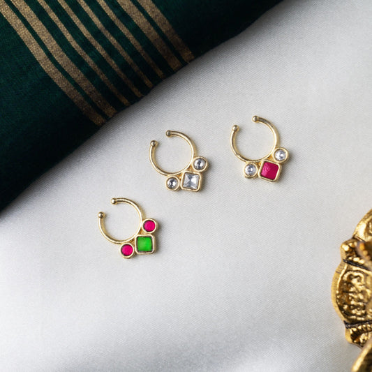 Twin Halo Nose pin