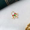 Emerald Ruby Leaf Nose pin