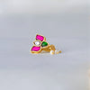 Lotus Jadau Pearl Drop Nose pin