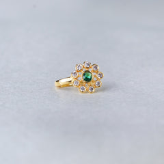 Traditional Emerald Nose pin