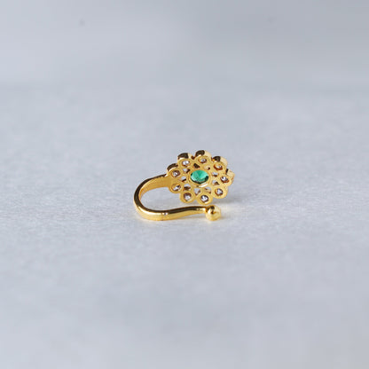 Traditional Emerald Nose pin