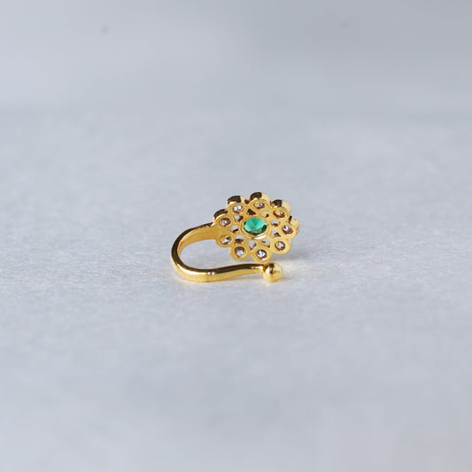 Traditional Emerald Nose pin