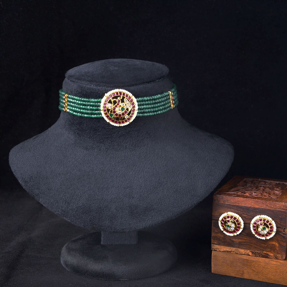 Green Bead Kemp Choker