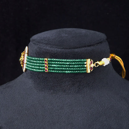 Green Bead Kemp Choker
