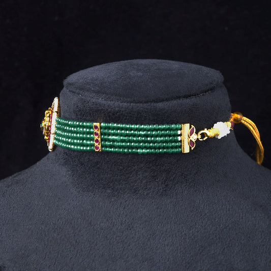 Green Bead Kemp Choker