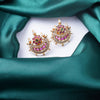 Ruby Crescent Floral Stud