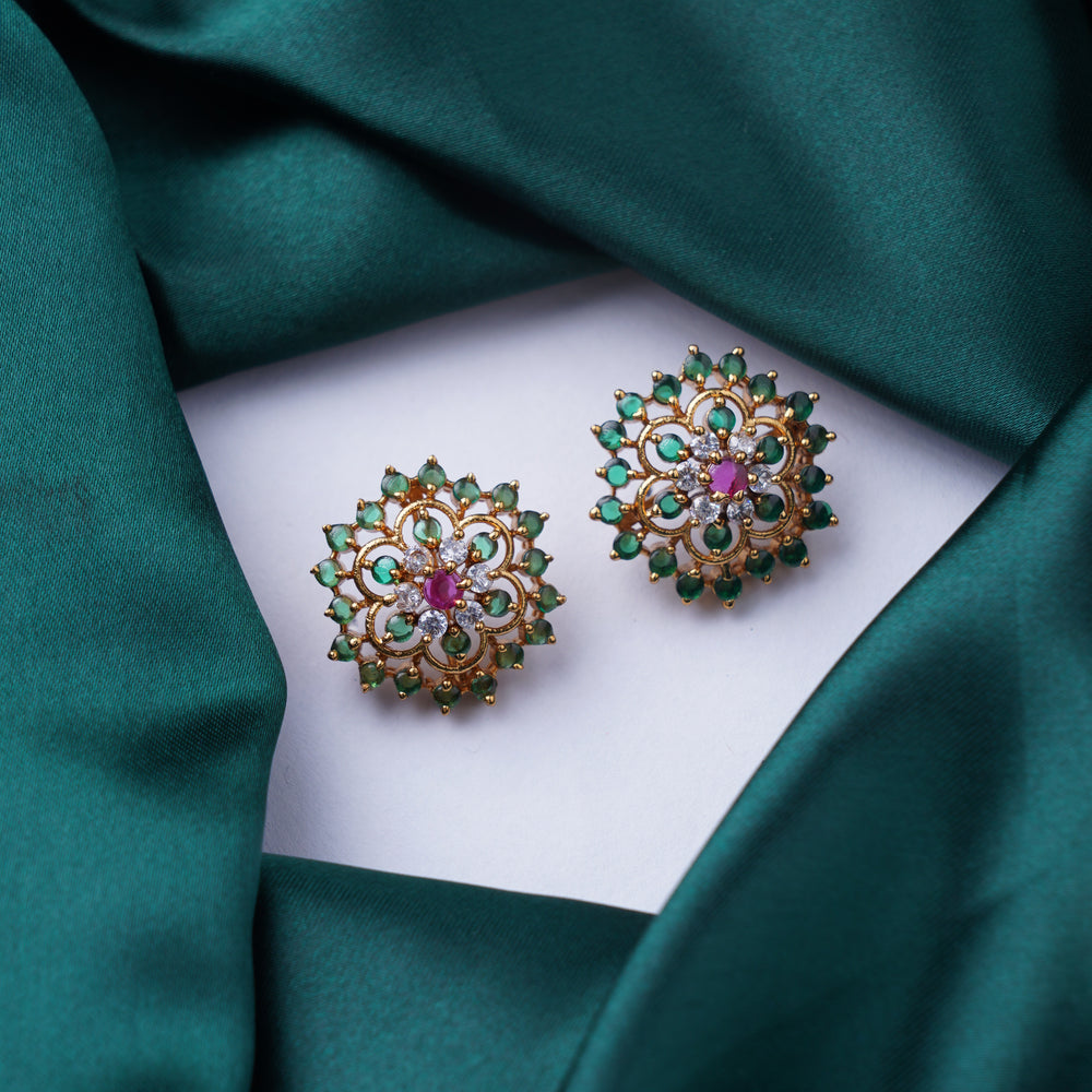 Emerald Ruby Royale Stud