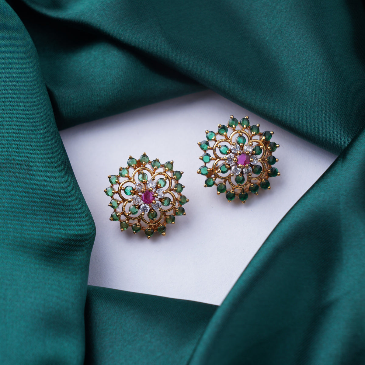 Emerald Ruby Royale Stud
