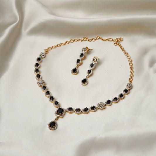 Black Partywear  Necklace SM77154