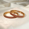 Pink Bead Bangles