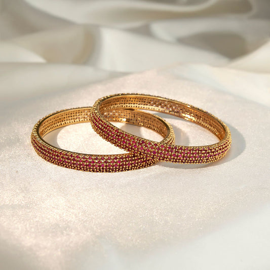 Pink Bead Bangles SM60113