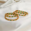 Green & White Bangles