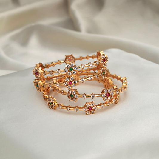 Zircon Flower Bangles SM60107