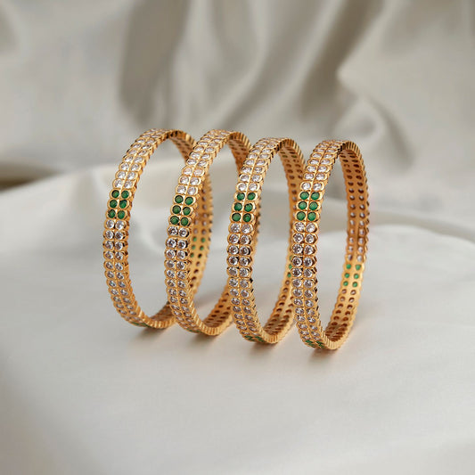 White & Green Bangles SM60149