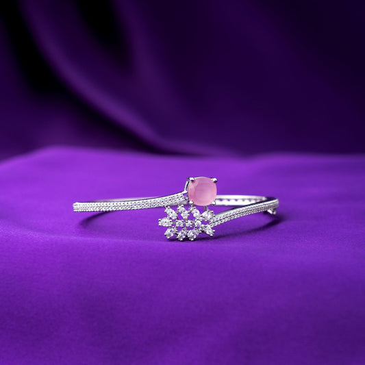 Pink & White Stone Bracelet