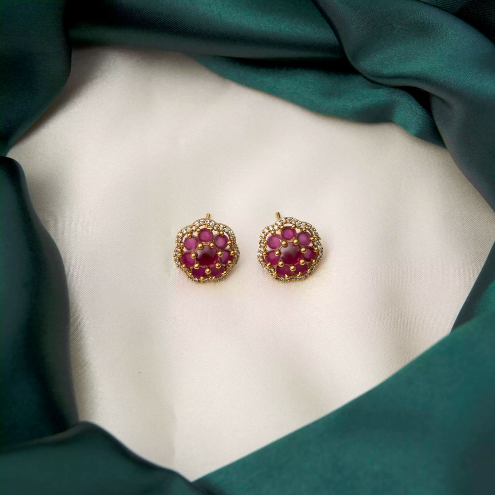 Floral Cluster Stud
