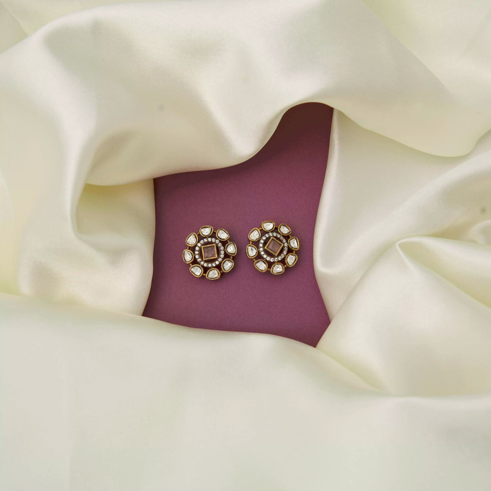 Polki Square Grace Stud