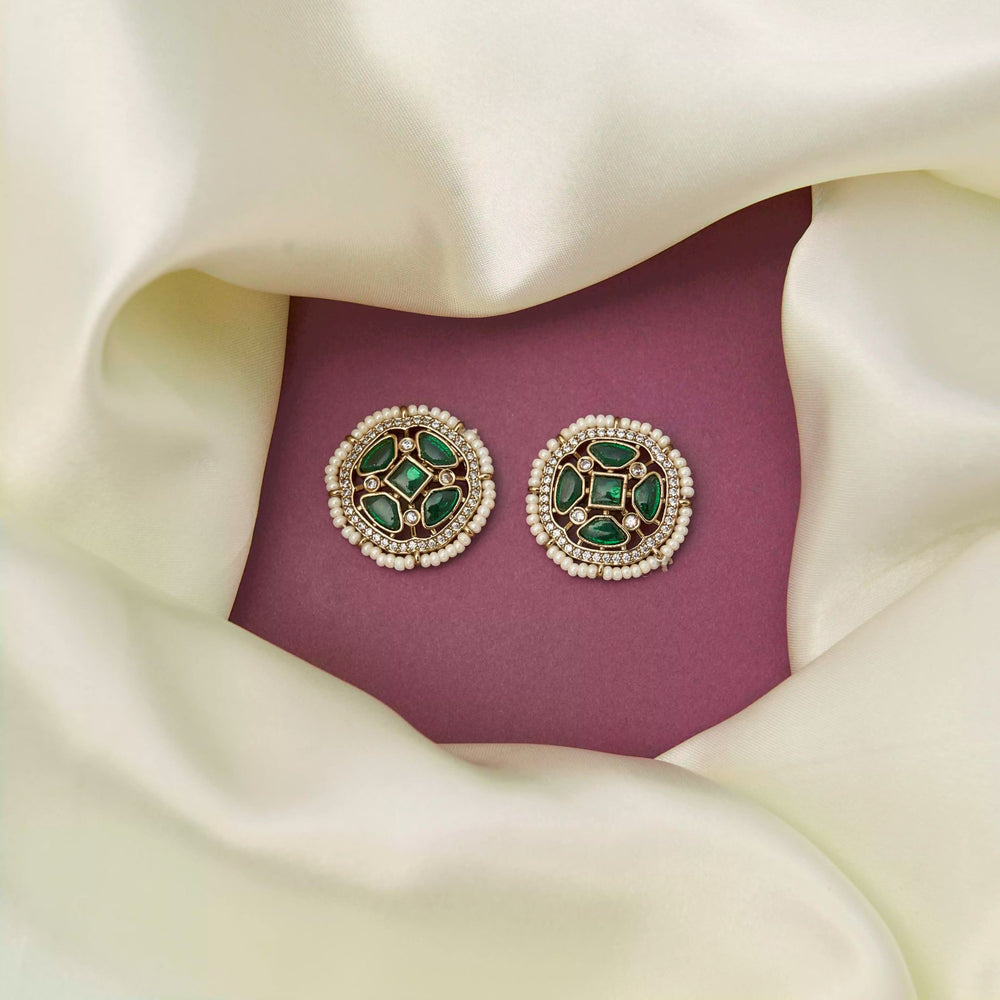 Pearl Beaded Statement Stud
