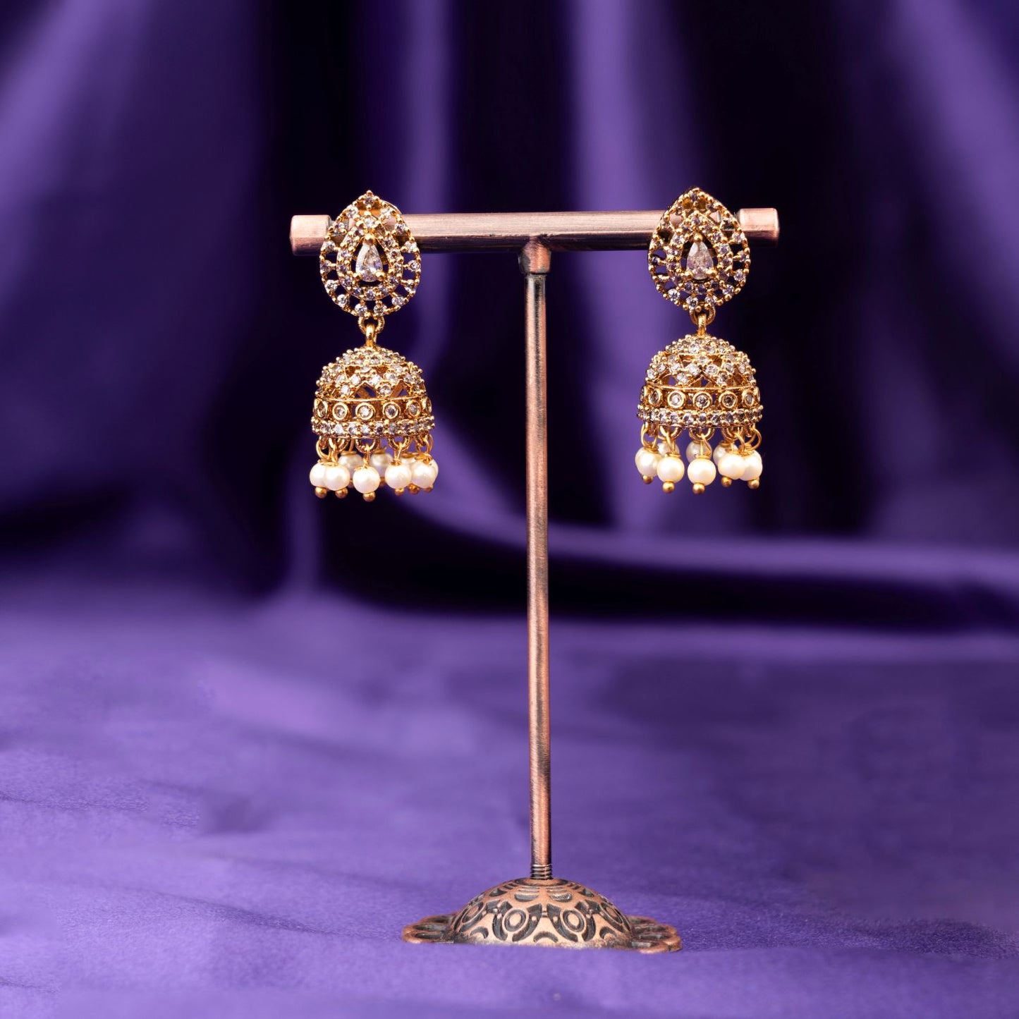 Elegant Stone Work Jhumka SM72110