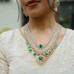 Dual Layer Emerald Necklace