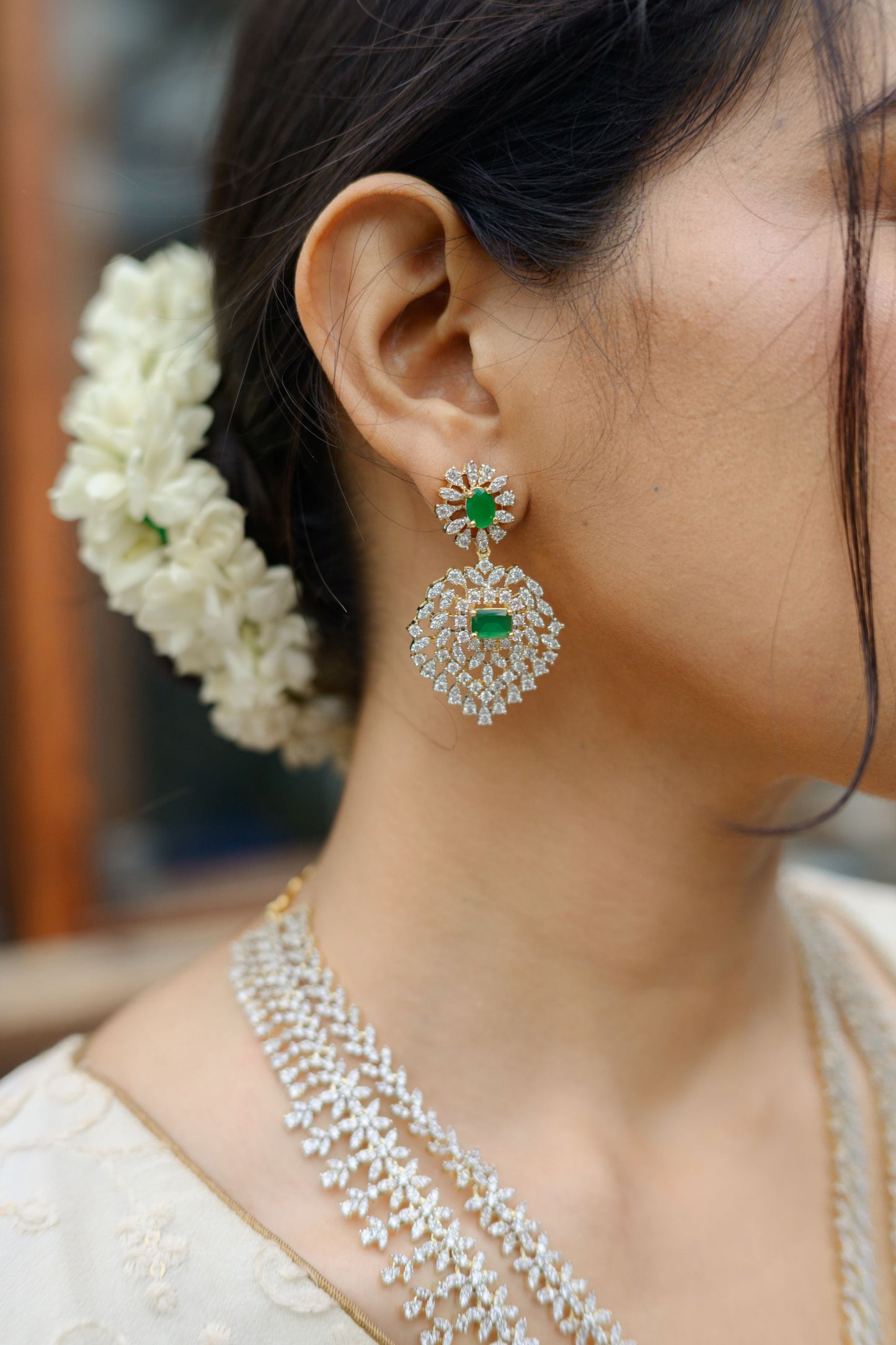 Dual Layer Emerald Necklace