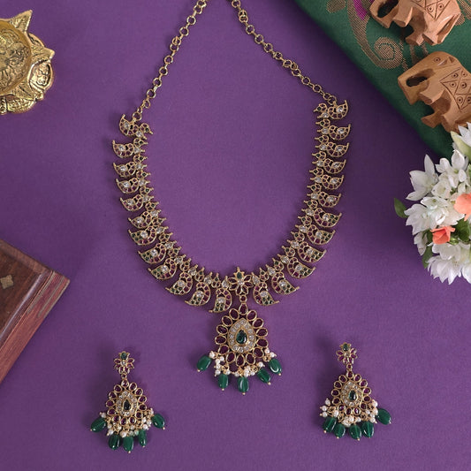 Bird Necklace with Mango pattern SM77131