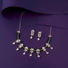 Rose Gold Green Bead Necklace