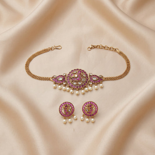 Traditional Annapakshi Choker- Variant 1 & 2