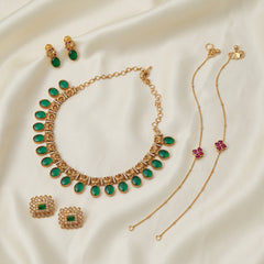 Timeless Elegance – Necklace, Studs & Anklets