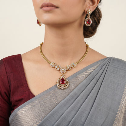 Ruby Blossom Necklace